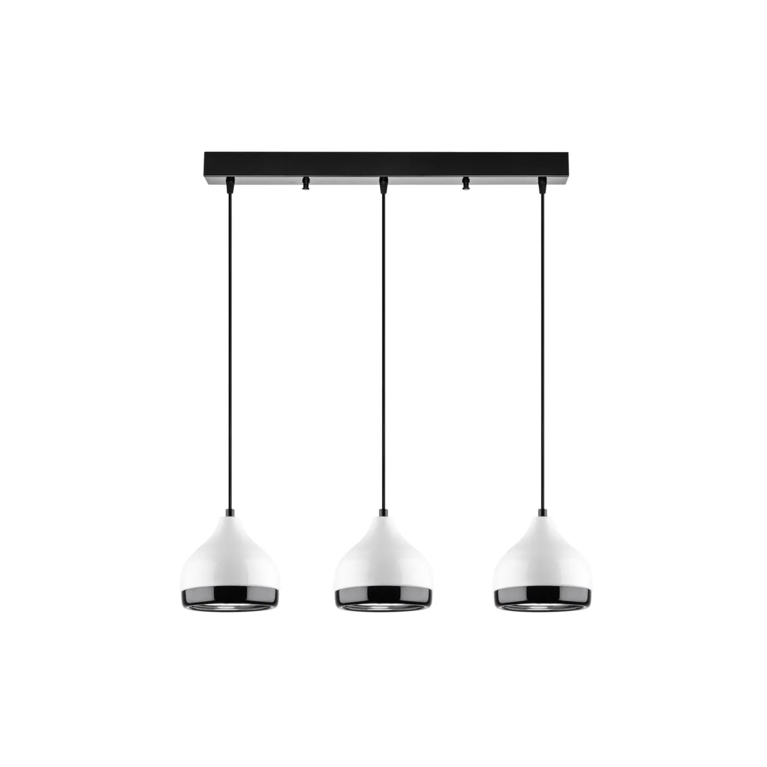 Hängeleuchte Yildo 6878 weiß/schwarz Metall 3-flammig linear