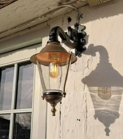 Hoorn - Außenwandleuchte, Fassung unten, schwarz