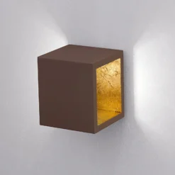 ICONE Cubò - LED-Deckenleuchte, 10 W, braun/gold