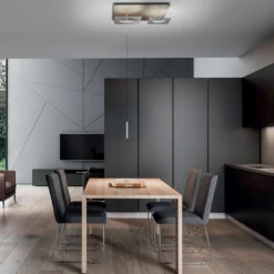 ICONE LED-Deckenleuchte Petra-S3 ecrú, alu