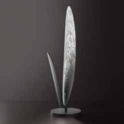 ICONE Masai Tischlampe 927 Höhe 74cm silber/eisen