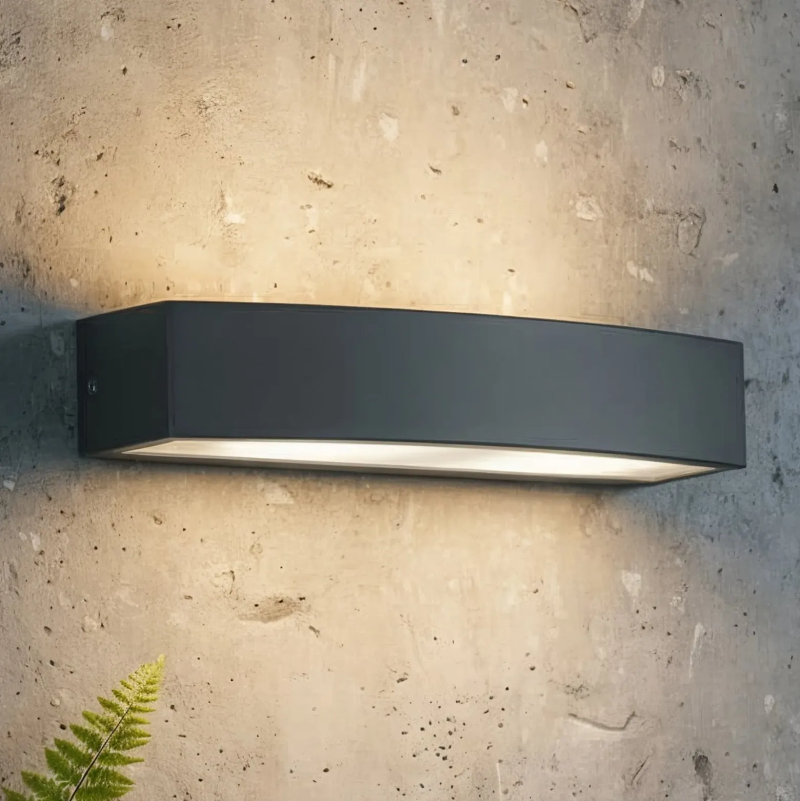Ideal Lux Außenwandlampe Andromeda, anthrazit, Breite 45 cm