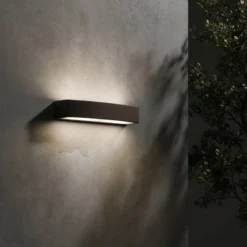 Ideal Lux Außenwandlampe Andromeda, kaffee, Breite 45 cm E27