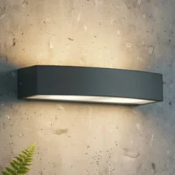 Ideal Lux Außenwandlampe Andromeda, schwarz, Breite 45 cm