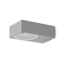Ideal Lux Außenwandlampe Sirio, grau, Breite 10 cm, Metall