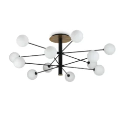 Ideal Lux Cosmopolitan schwarz/messing 12fl Ø 145