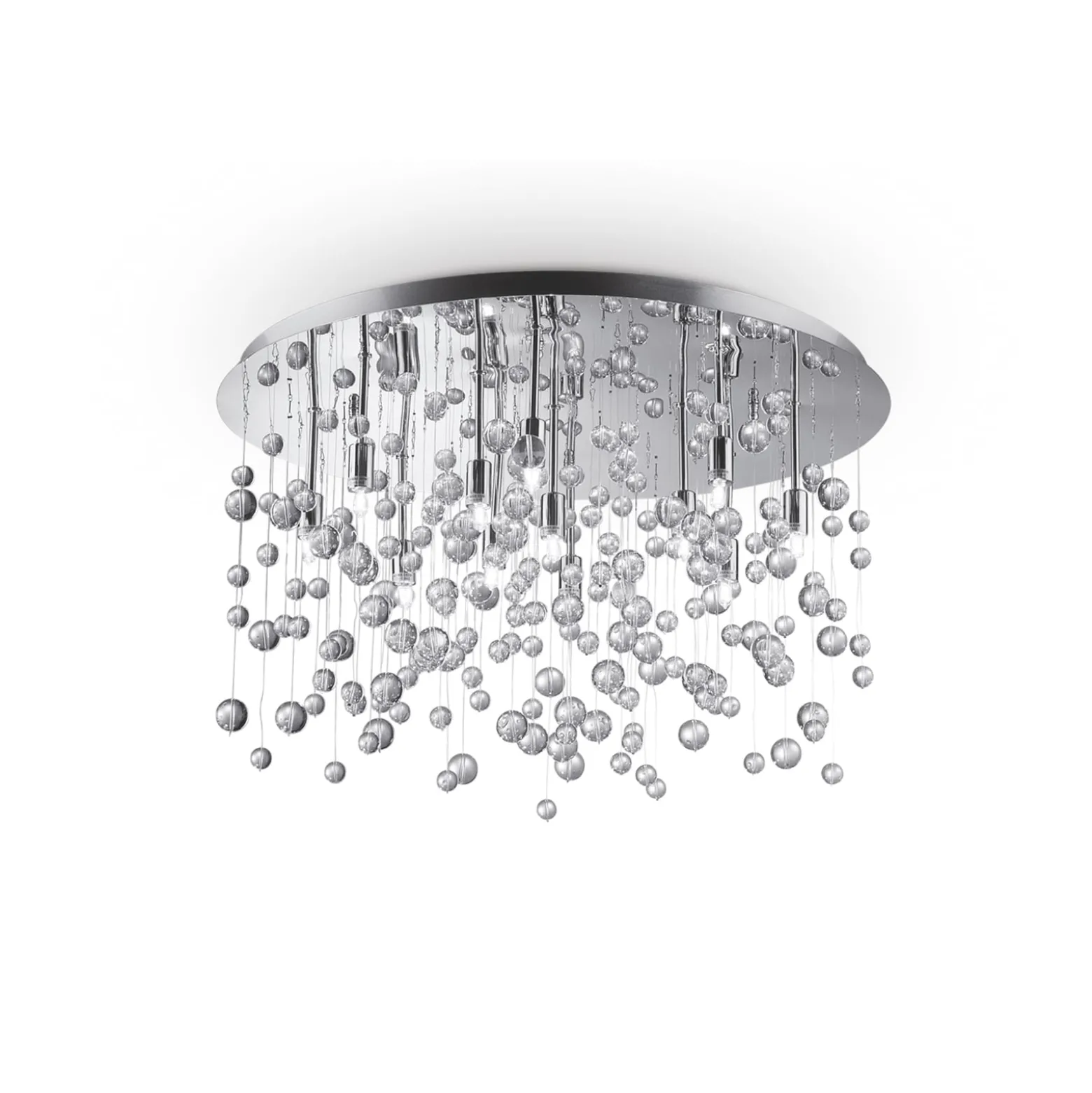 Ideal Lux Deckenlampe Neve 12-fl chrom/klar Ø 63cm