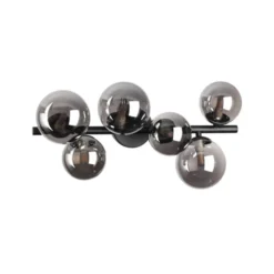 Ideal Lux Deckenlampe Perlage schwarz/rauchgrau 49 cm 6-flg.