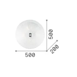 Ideal Lux Deckenleuchte Shell, amberfarben, Glas, Ø 50 cm