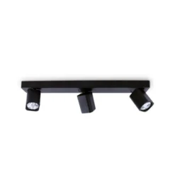 Ideal Lux Deckenspot Rudy Square, schwarz, 3-flammig, Metall