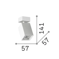 Ideal Lux Deckenstrahler Dynamite Square schwarz Länge 5,7cm