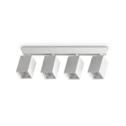 Ideal Lux Deckenstrahler Dynamite Square weiß, 38 cm, 4-flg.