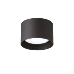 Ideal Lux Downlight Spike Round, schwarz, Alu, Ø 10 cm