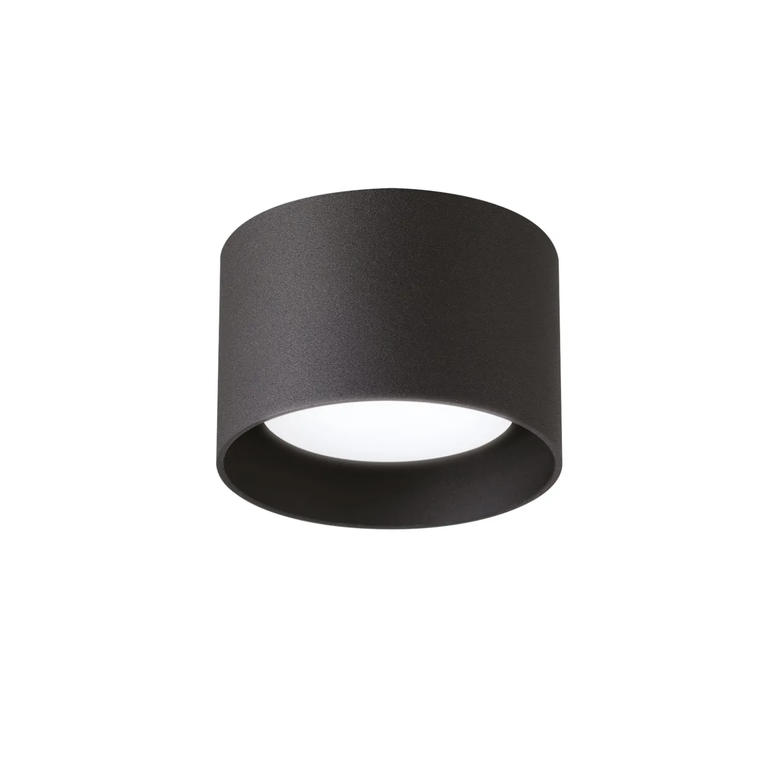 Ideal Lux Downlight Spike Round, schwarz, Alu, Ø 10 cm