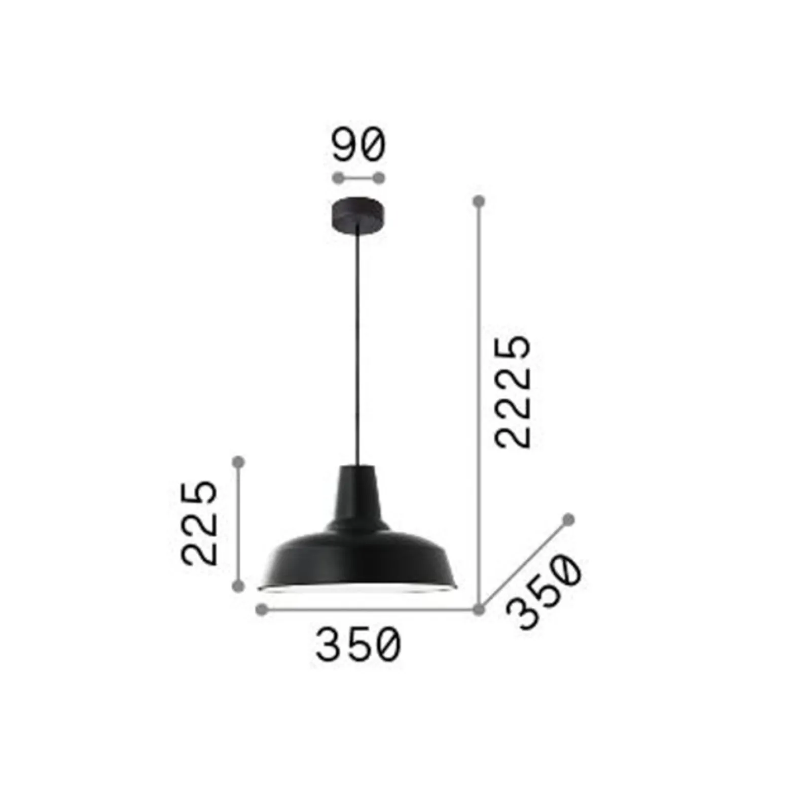 Ideal Lux Hängeleuchte Moby, kupferfarben, Metall, Ø 35 cm