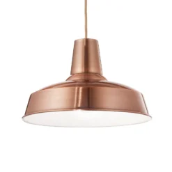 Ideal Lux Hängeleuchte Moby, kupferfarben, Metall, Ø 35 cm