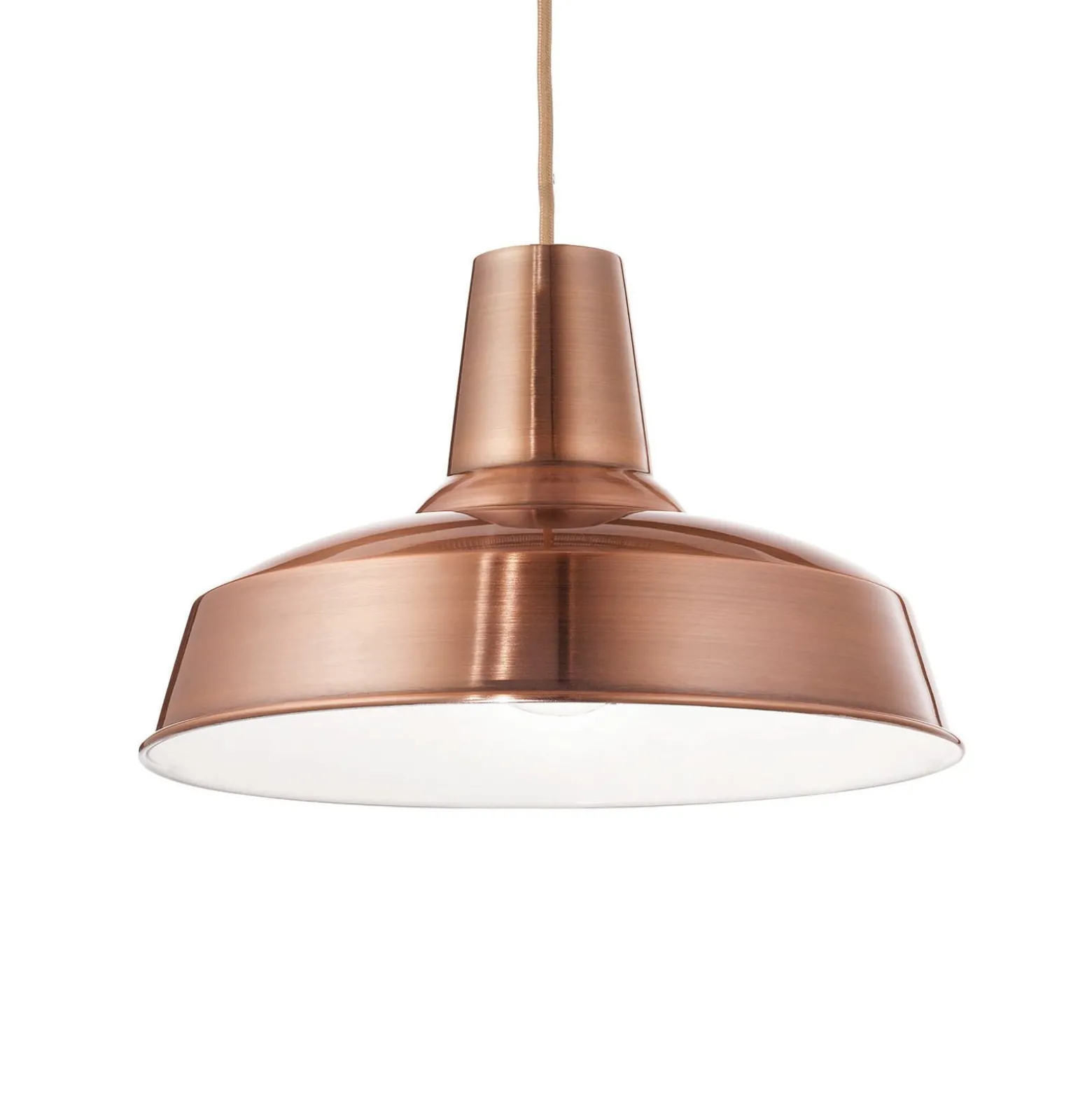 Ideal Lux Hängeleuchte Moby, kupferfarben, Metall, Ø 35 cm