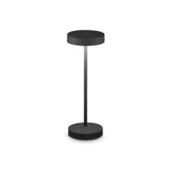 Ideal Lux LED-Akku-Außentischlampe Toffee, schwarz, Metall