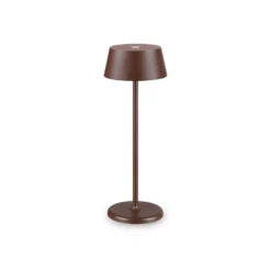 Ideal Lux LED-Akku-Außentischleuchte Pure braun Metall 32 cm