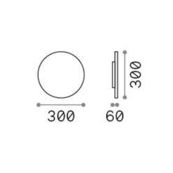 Ideal Lux LED-Außenwandlampe Punto, anthrazit, Ø 30 cm
