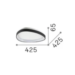 Ideal Lux LED-Deckenlampe Gemini schwarz 42 cm 2700 K on/off