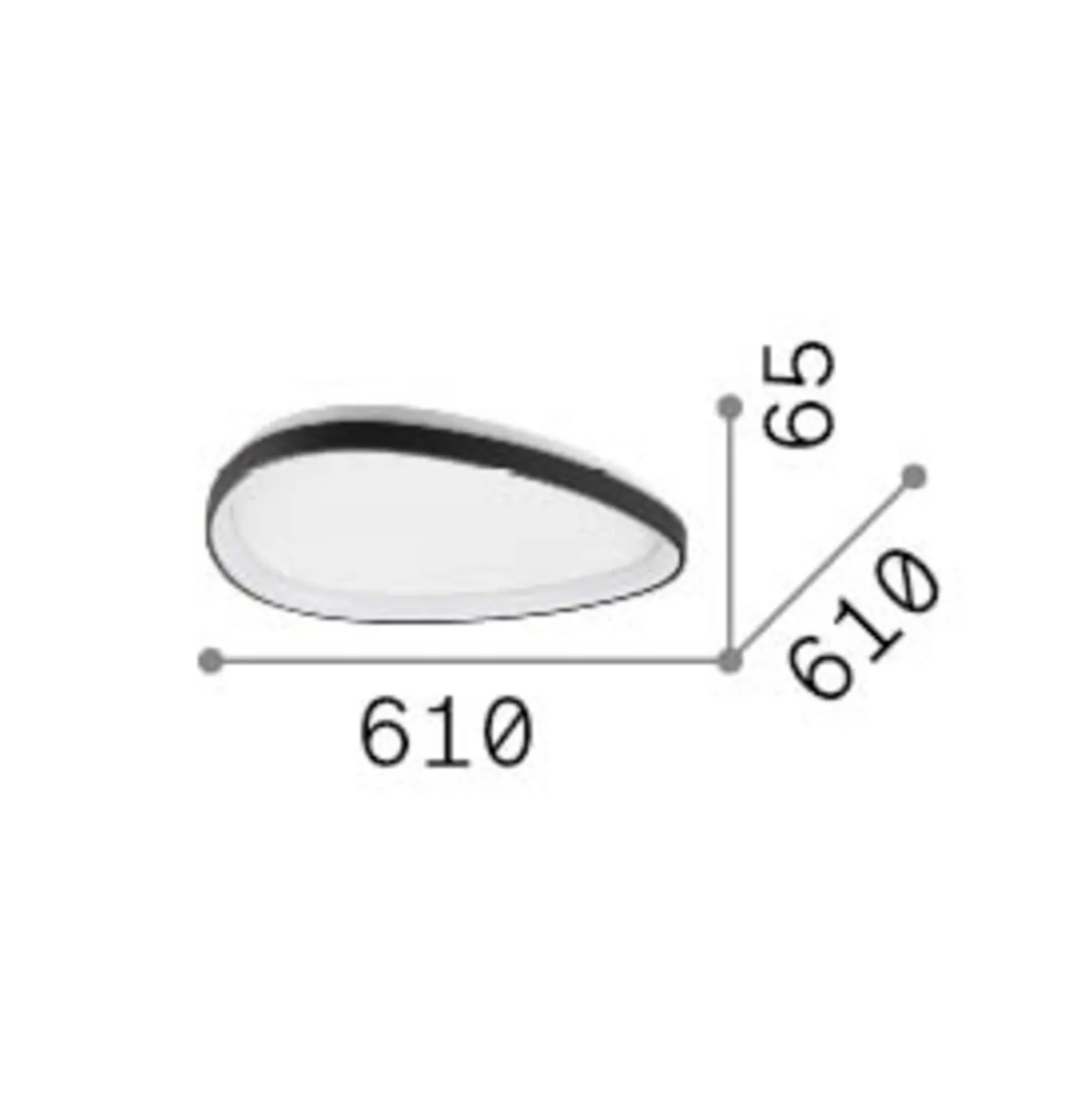 Ideal Lux LED-Deckenlampe Gemini 61 schwarz 3000 K DALI/PUSH