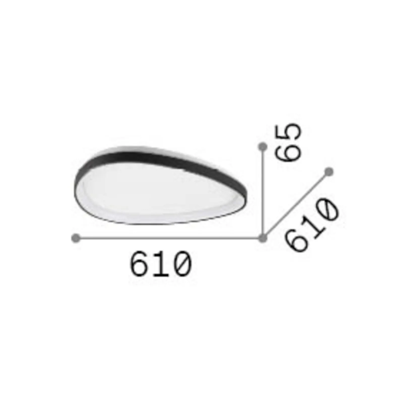 Ideal Lux LED-Deckenlampe Gemini weiß 61 cm 2700 K on/off