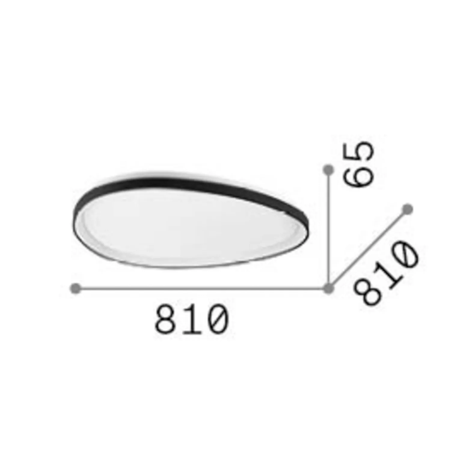 Ideal Lux LED-Deckenlampe Gemini weiß 81 cm 3000 K on/off