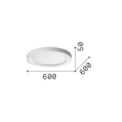 Ideal Lux LED-Deckenleuchte Planet, schwarz, Ø 60 cm, Metall