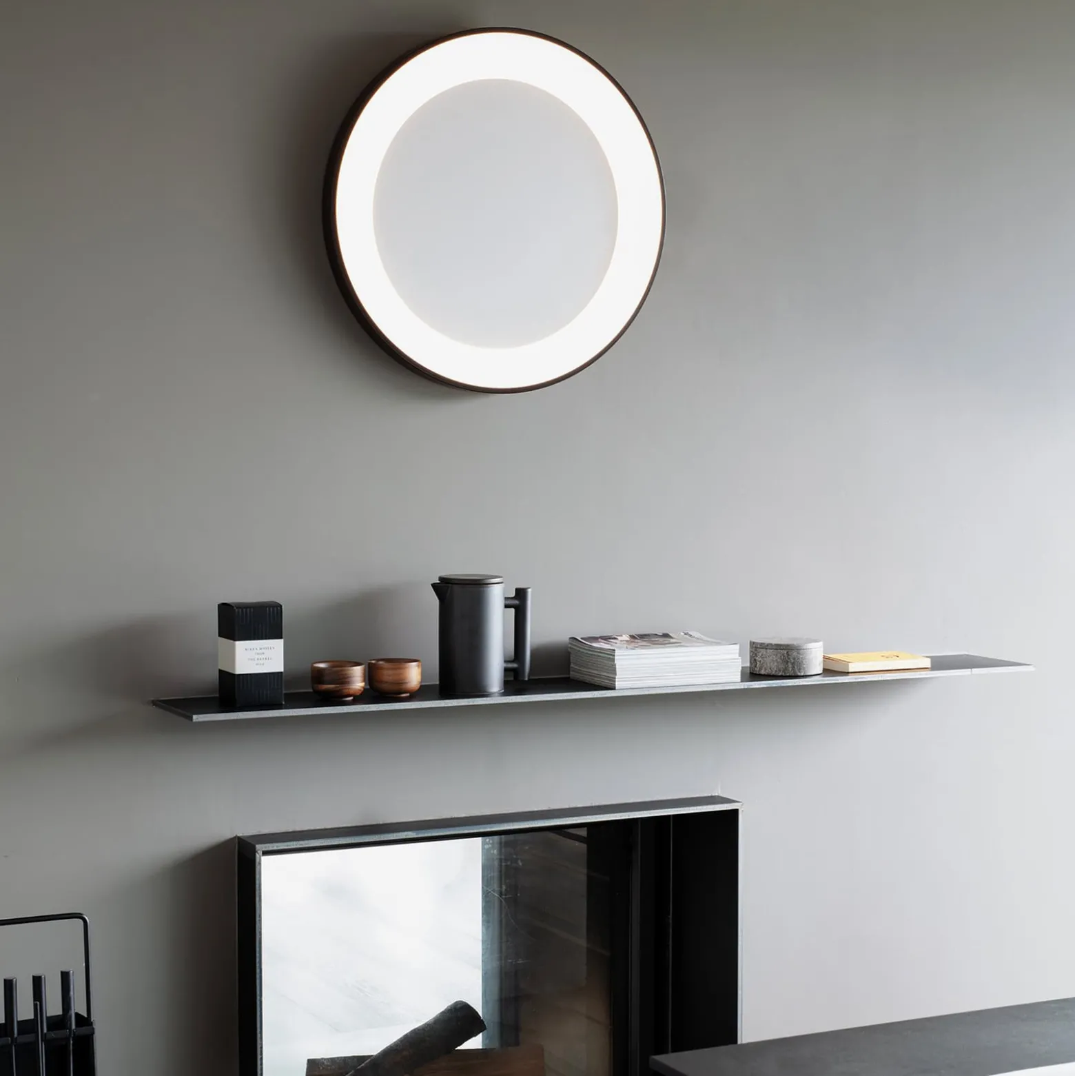 Ideal Lux LED-Deckenleuchte Planet, schwarz, Ø 60 cm, Metall