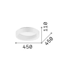 Ideal Lux LED-Deckenleuchte Ziggy, schwarz, Ø 45 cm, Metall