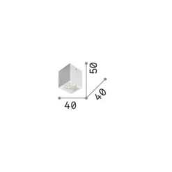 Ideal Lux LED-Downlight Dot Square, weiß, Aluminium, 3.000 K