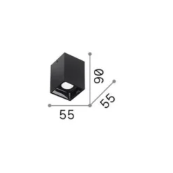 Ideal Lux LED-Downlight Nitro Square weiß, Höhe 9 cm, Metall