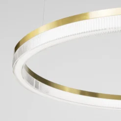 Ideal Lux LED-Hängelampe Crown Ø 60 cm, messingfarben Metall