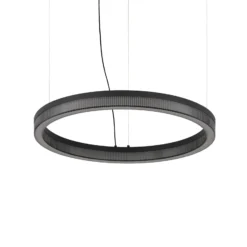 Ideal Lux LED-Hängelampe Crown Ø 60 cm, schwarz, Metall