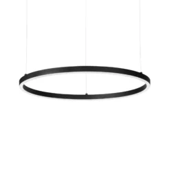 Ideal Lux LED-Hängelampe Oracle Slim Ø 90 cm schwarz 3.000 K