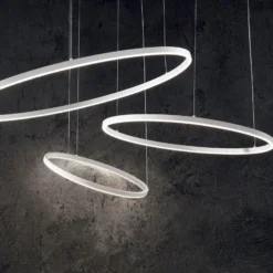 Ideal Lux LED-Hängelampe Oracle Slim Ø 50 cm weiß 3.000 K