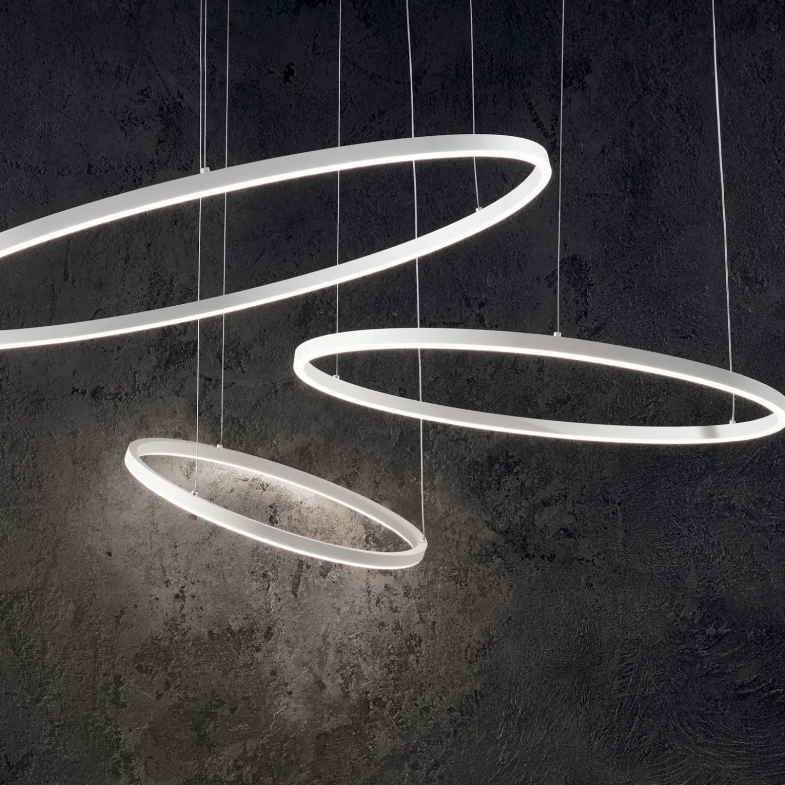 Ideal Lux LED-Hängelampe Oracle Slim Ø 50 cm weiß 3.000 K