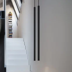 Ideal Lux LED-Hängelampe Ultrathin Round 100 cm schwarz DALI