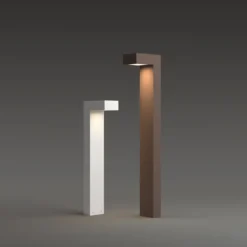 Ideal Lux LED-Wegelampe Sirio, braun, Höhe 80 cm, Metall
