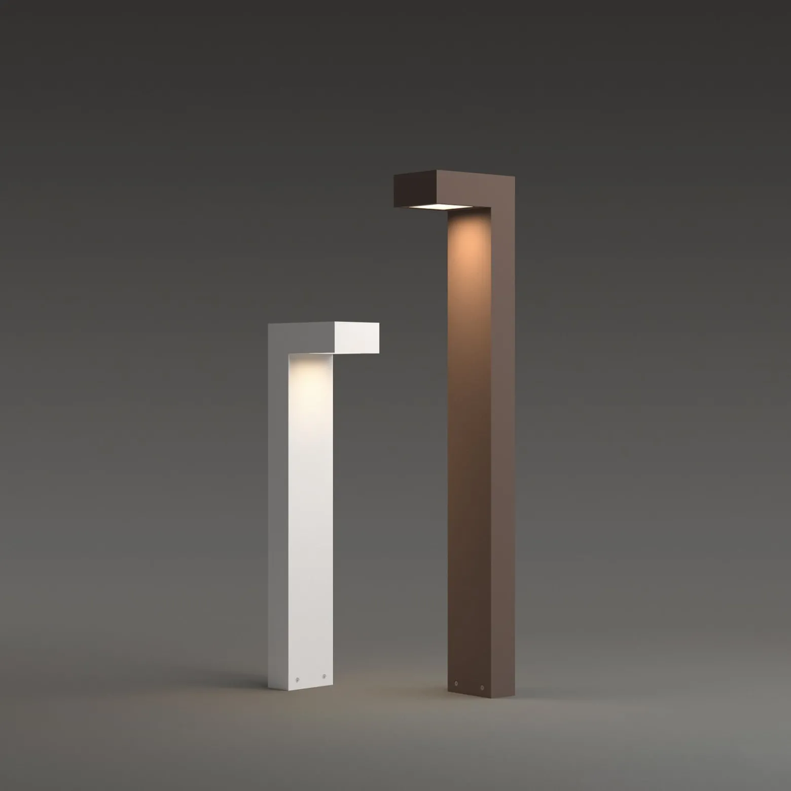 Ideal Lux LED-Wegelampe Sirio, braun, Höhe 80 cm, Metall