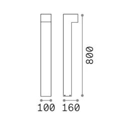 Ideal Lux LED-Wegelampe Sirio, weiß, Höhe 80 cm, Metall