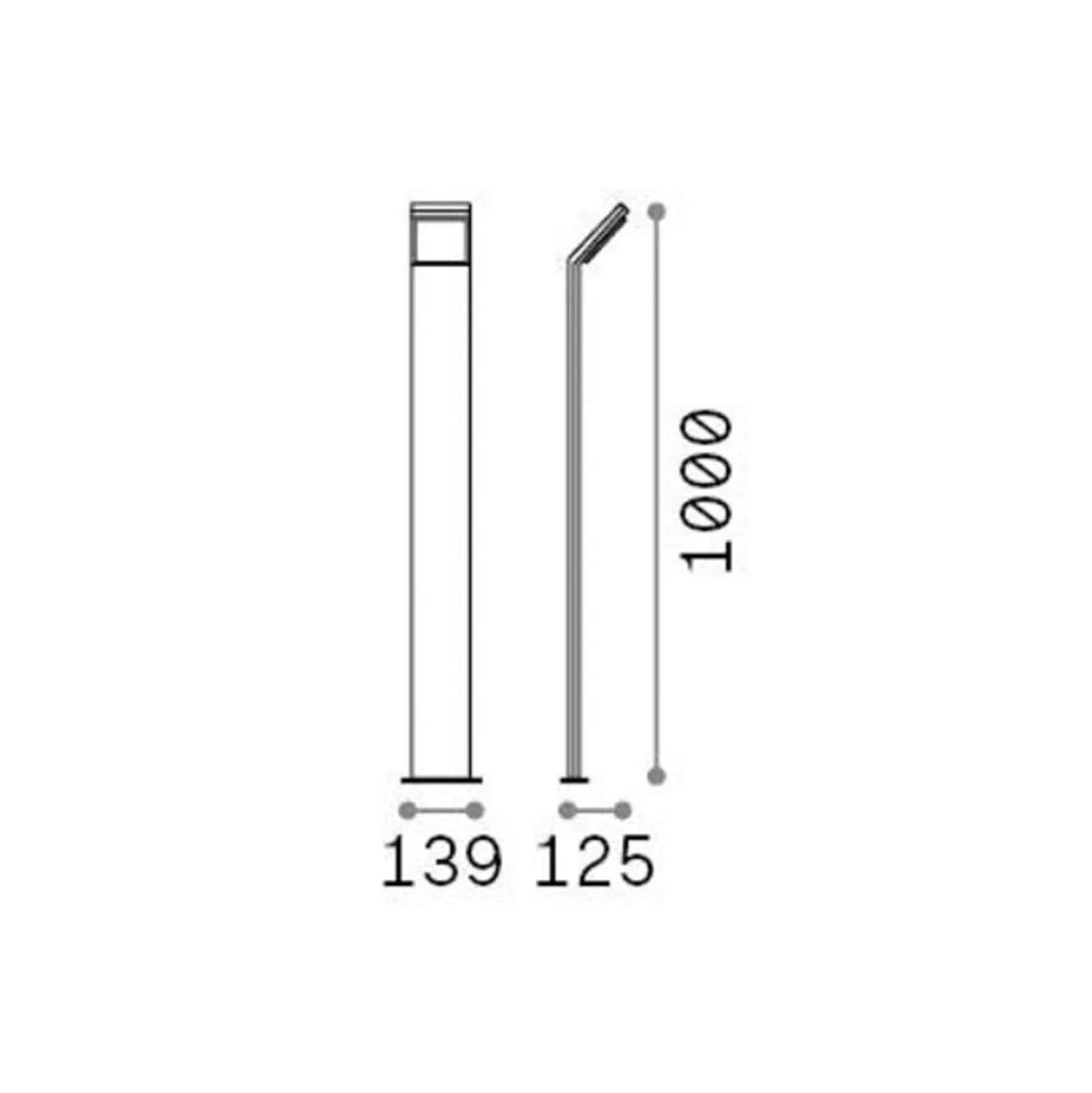 Ideal Lux LED-Wegeleuchte Style, braun, Höhe 100 cm, 3.000 K