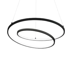 Ideal Lux Oz LED-Hängeleuchte Ø 80 cm schwarz