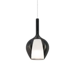 Ideal Lux Pendellampe Kalique 1, rauchgrau, Ø 18 cm