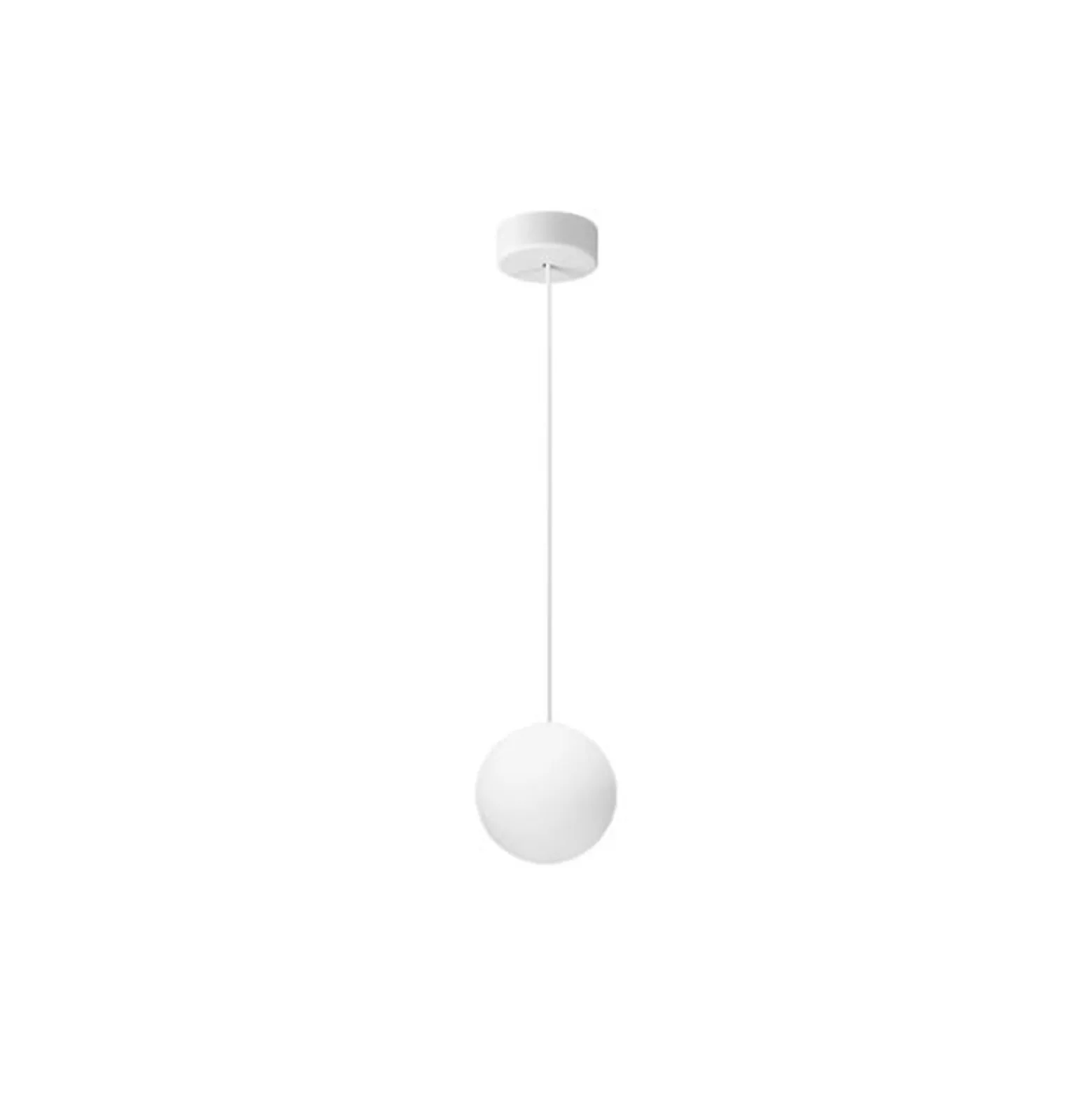Ideal Lux Pendelleuchte Mapa, Ø 10 cm, Opalglas, Kugel