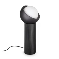 Ideal Lux Tischlampe Bloom schwarz/dunkelgrau Höhe 27 cm