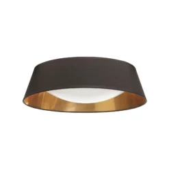 In Schwarz-Gold - runde LED-Deckenlampe Ponts