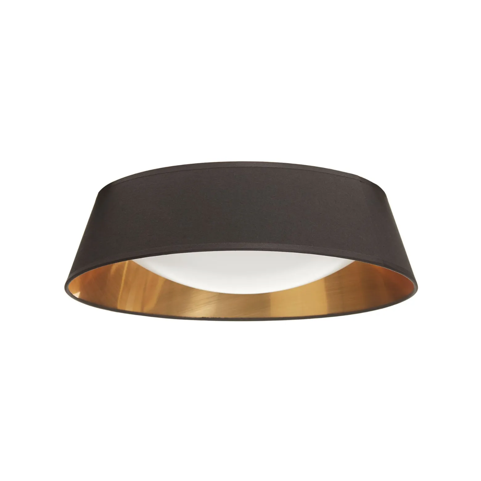 In Schwarz-Gold - runde LED-Deckenlampe Ponts