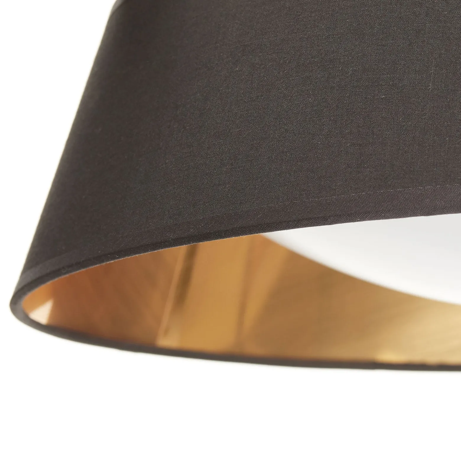 In Schwarz-Gold - runde LED-Deckenlampe Ponts